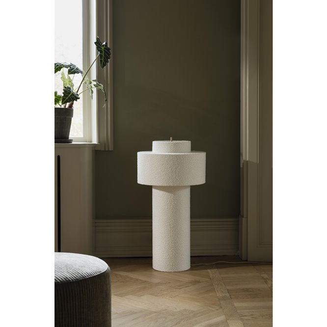 Lampa stojąca boucle japandi kremowa Noah 88cm modern classic 02